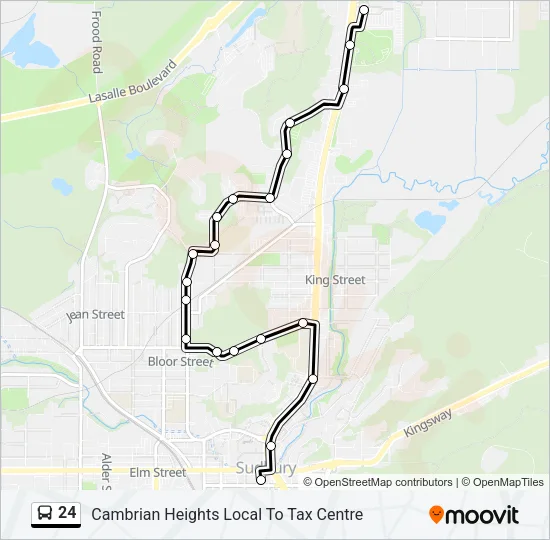 24 Bus Line Map