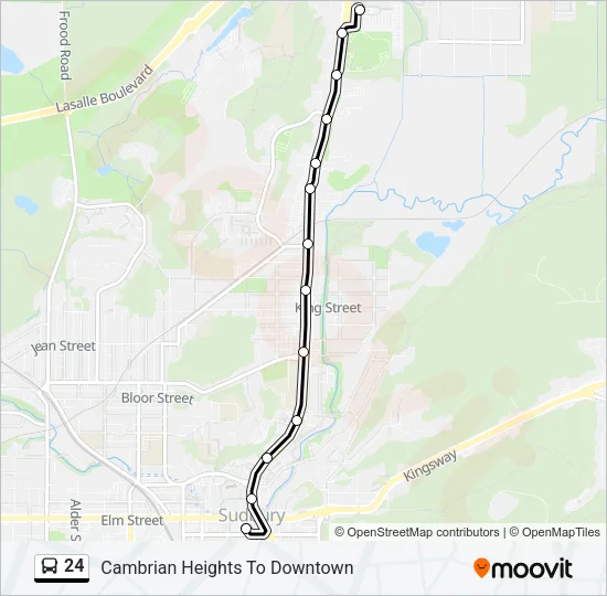 24 Bus Line Map