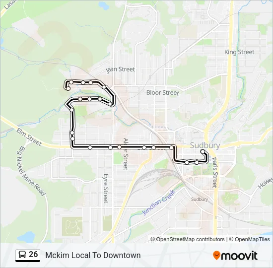 26 Bus Line Map