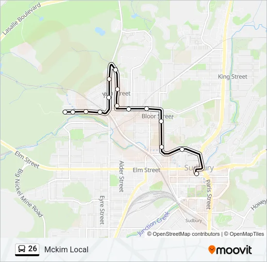26 Bus Line Map