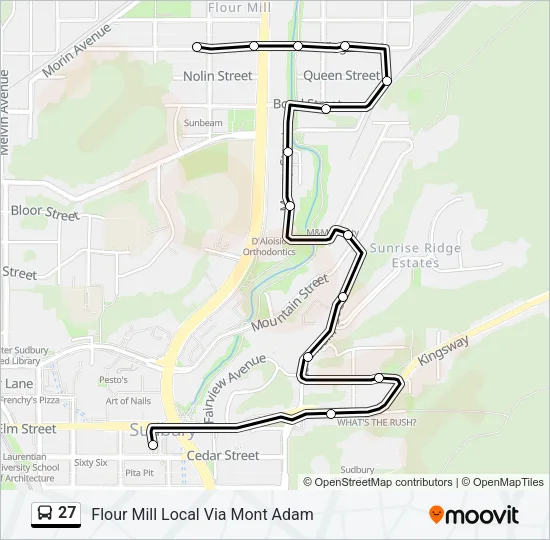 27 Bus Line Map