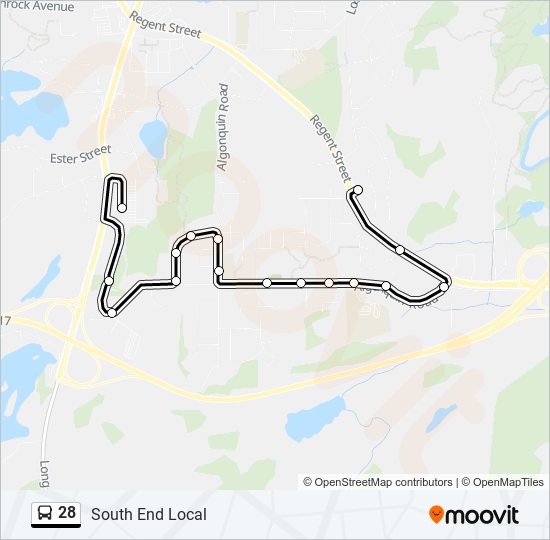 28 bus Line Map