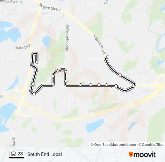 28 Bus Line Map