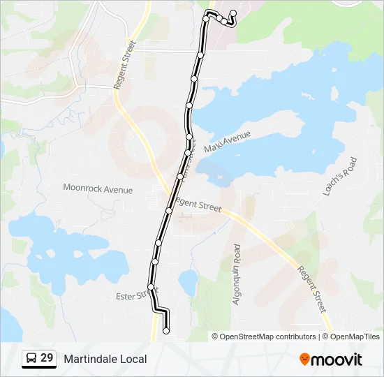29 Bus Line Map
