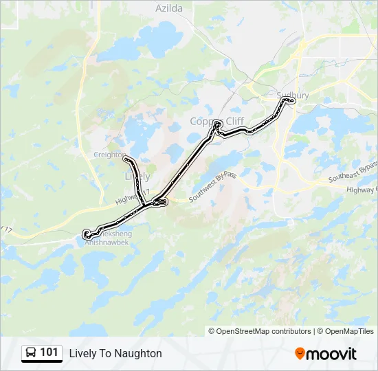 101 Bus Line Map