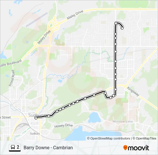 2 Bus Line Map