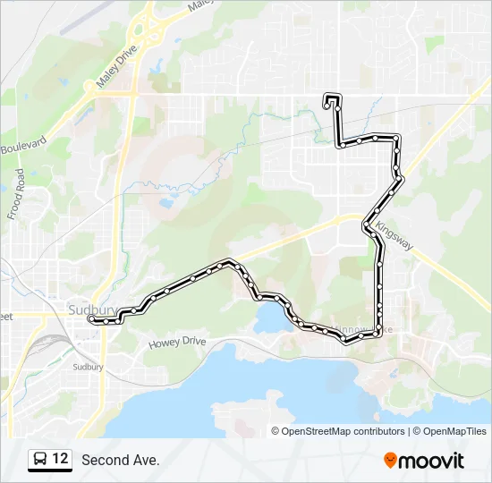 12 Bus Line Map