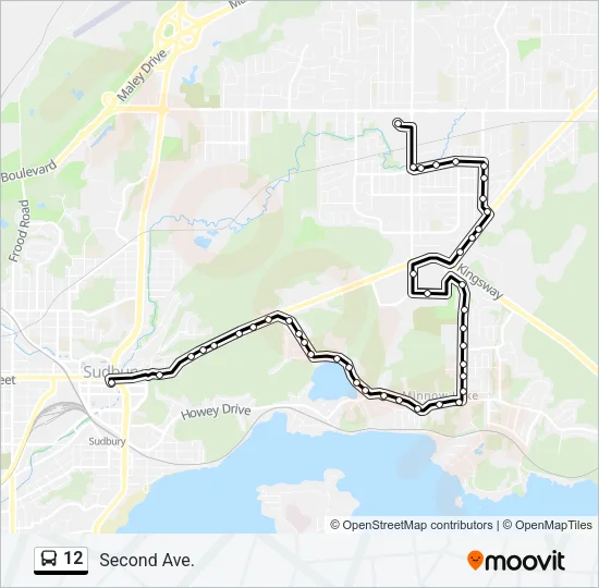 12 Bus Line Map