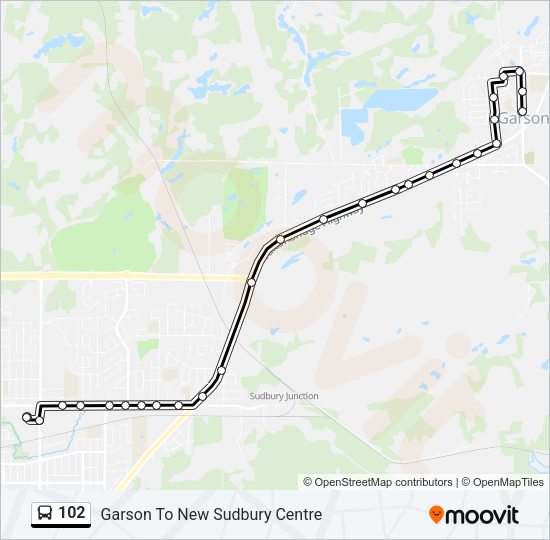 102 Bus Line Map