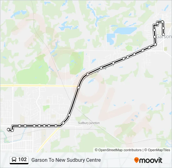 102 Bus Line Map
