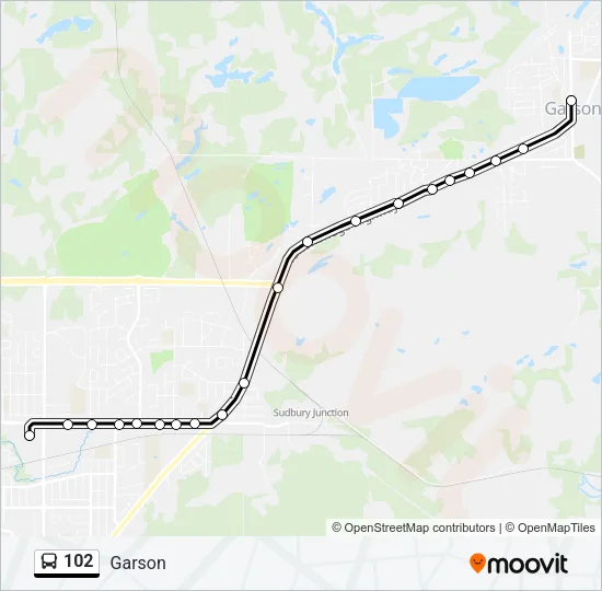 102 Bus Line Map