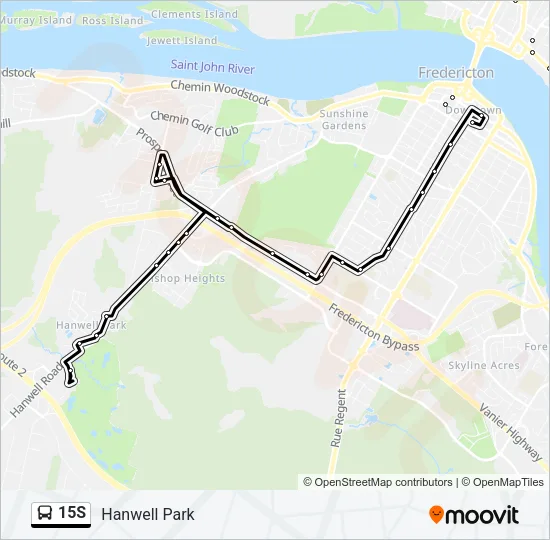 15S Bus Line Map