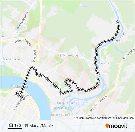 17S Bus Line Map