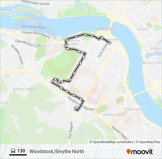 130 Bus Line Map