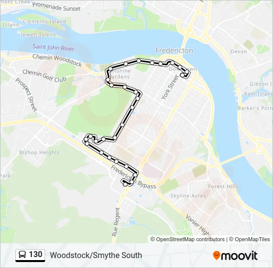 130 Bus Line Map