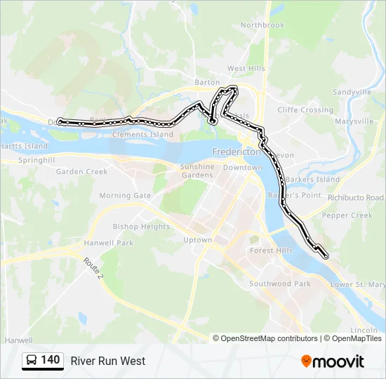 140 Bus Line Map