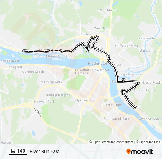 140 Bus Line Map