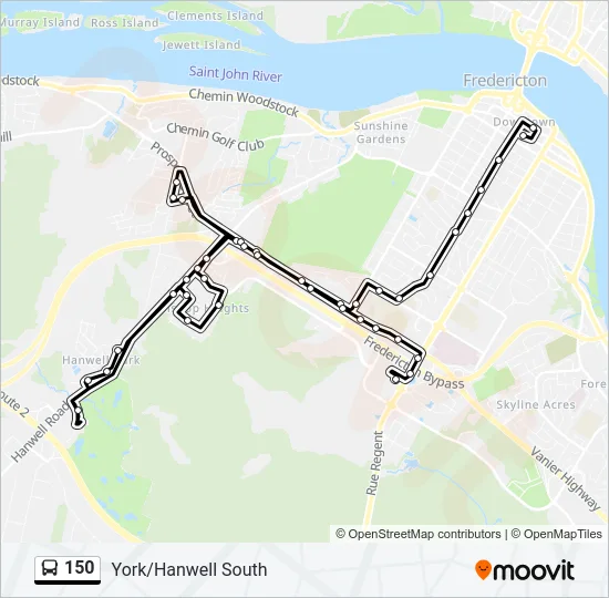 150 Bus Line Map