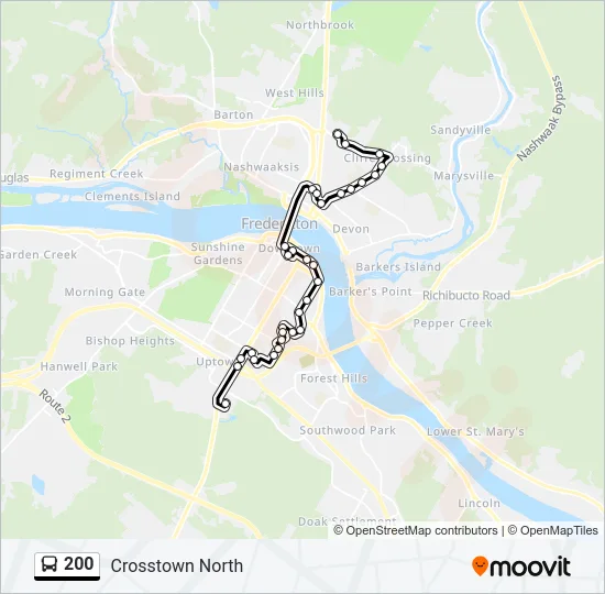 200 Bus Line Map