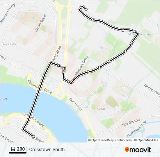 200 Bus Line Map