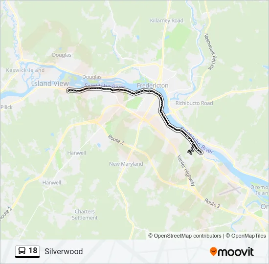 18 Bus Line Map