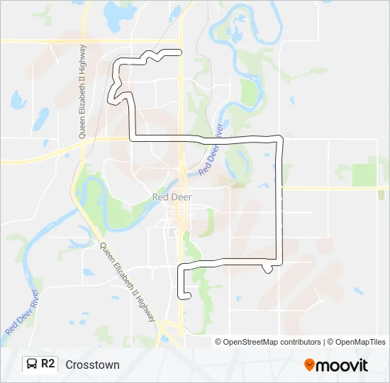 R2 Bus Line Map