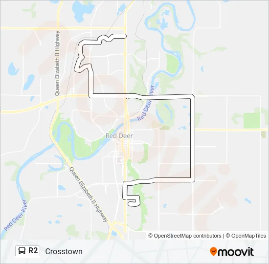 R2 Bus Line Map
