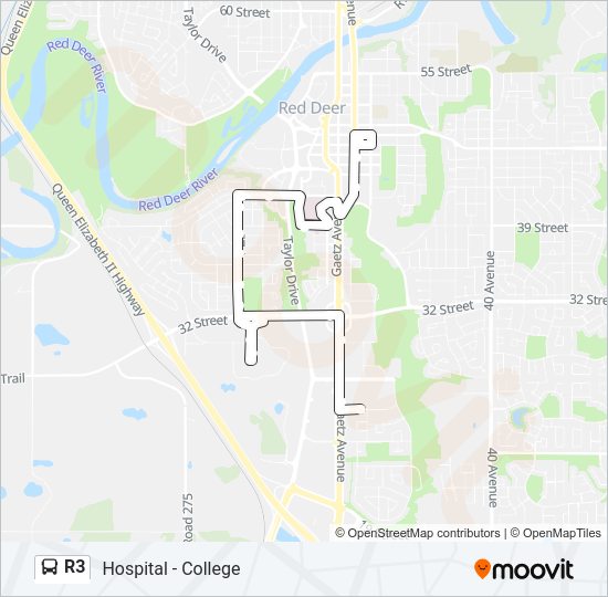 R3 Bus Line Map