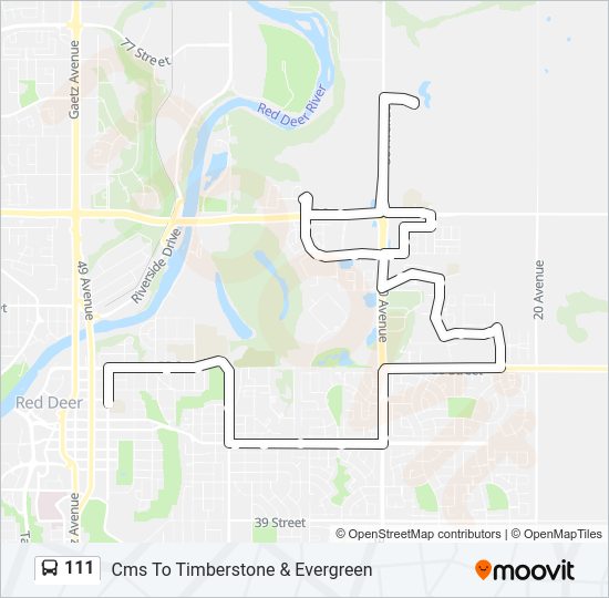 111 bus Line Map