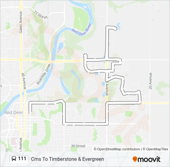 111 Bus Line Map