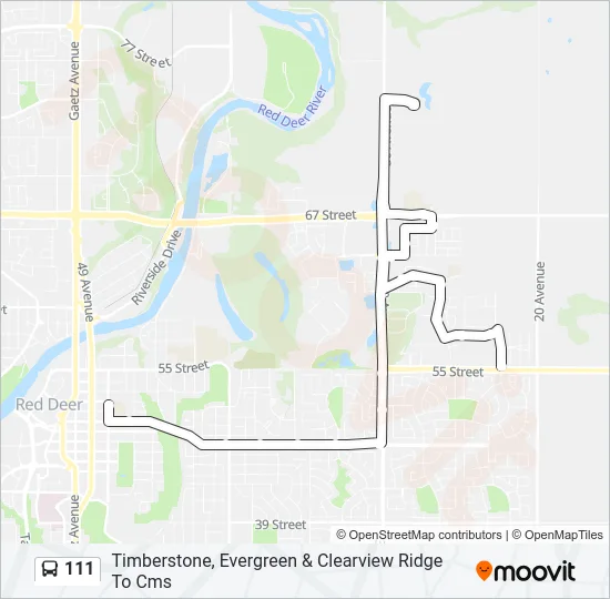111 Bus Line Map