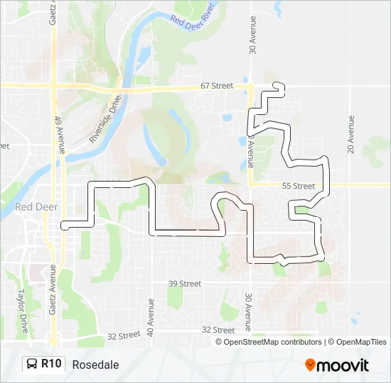 R10 Bus Line Map