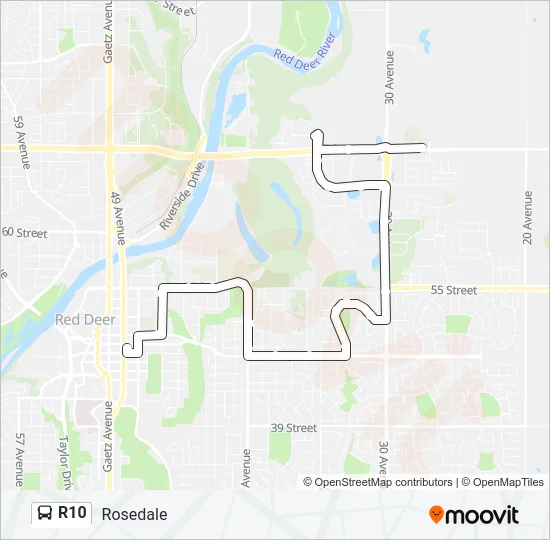 R10 Bus Line Map