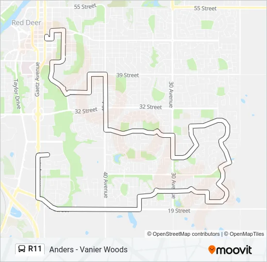 R11 Bus Line Map