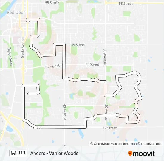 R11 Bus Line Map
