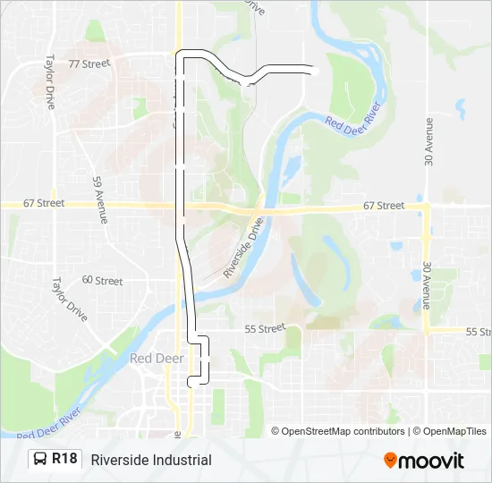 R18 Bus Line Map