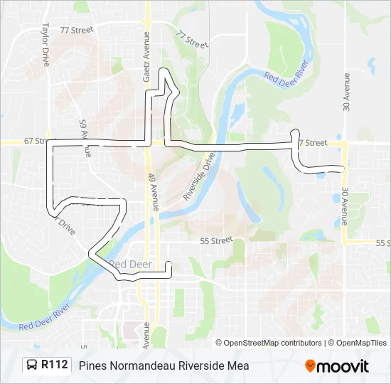 R112 Bus Line Map