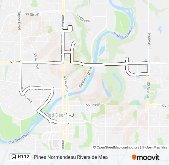 R112 Bus Line Map
