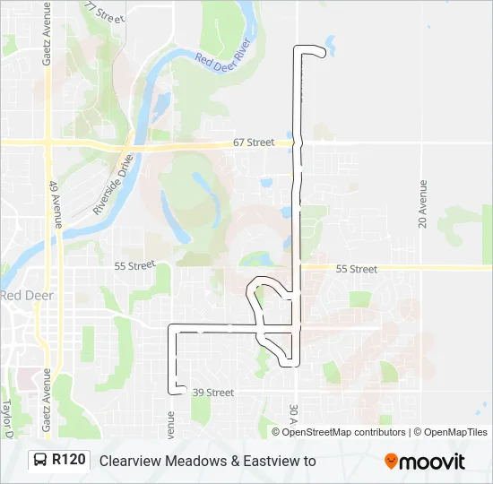 R120 Bus Line Map