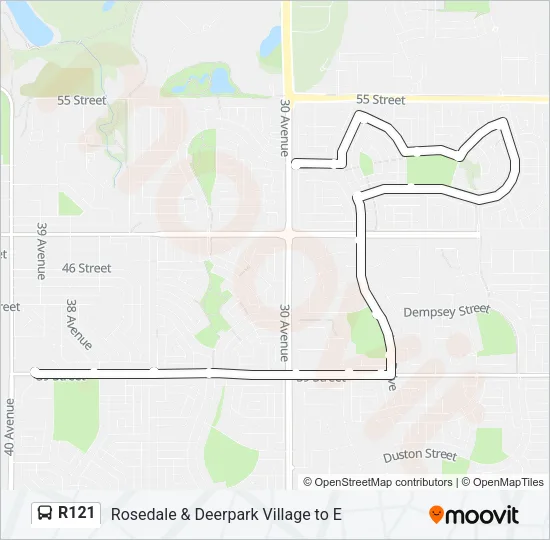 R121 Bus Line Map