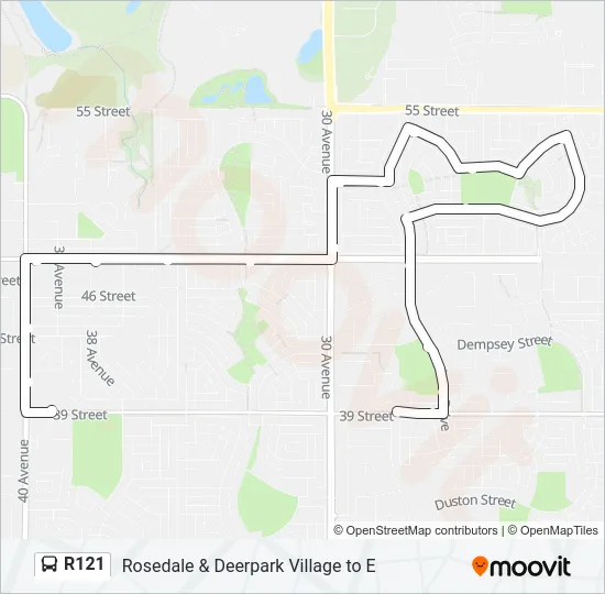 R121 Bus Line Map