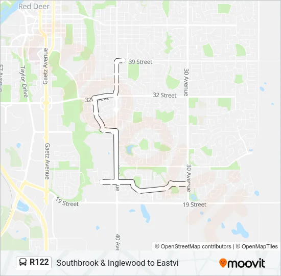 R122 Bus Line Map