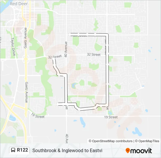 R122 Bus Line Map