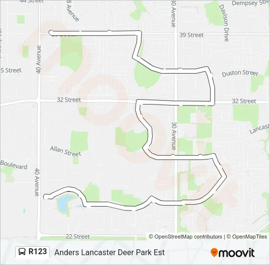 R123 Bus Line Map