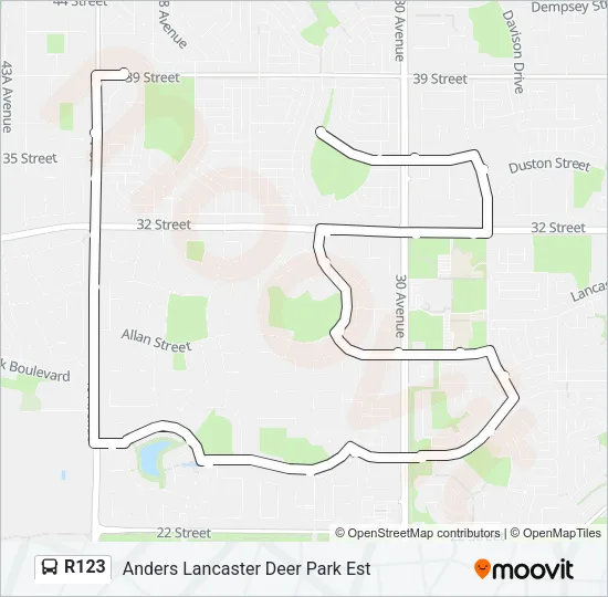 R123 Bus Line Map