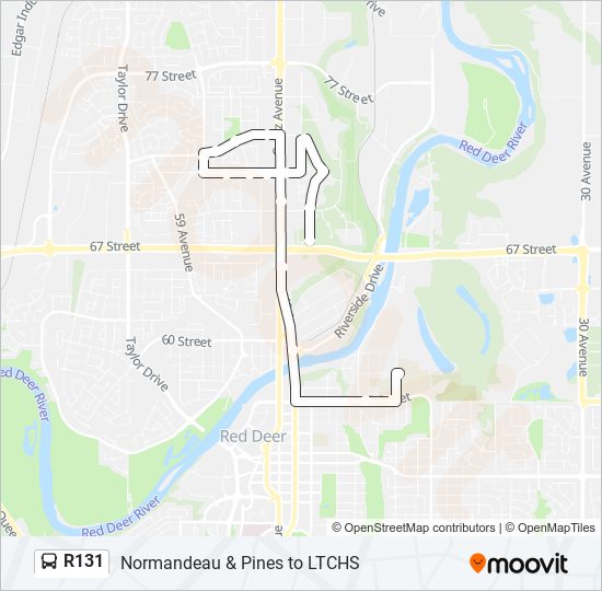 R131 bus Line Map