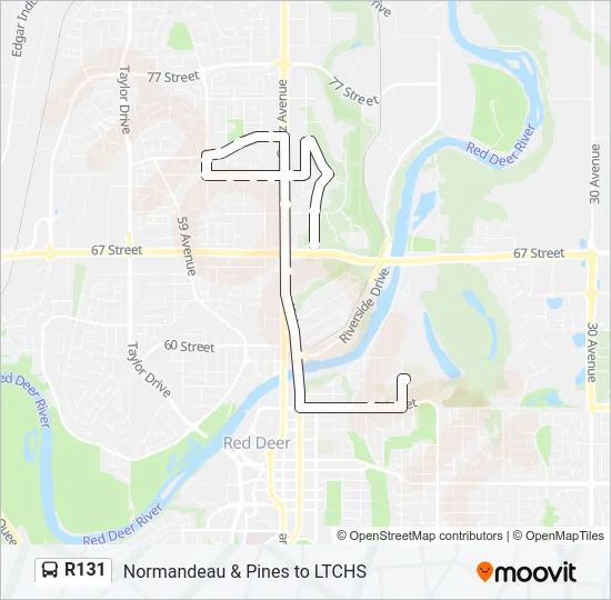 R131 Bus Line Map