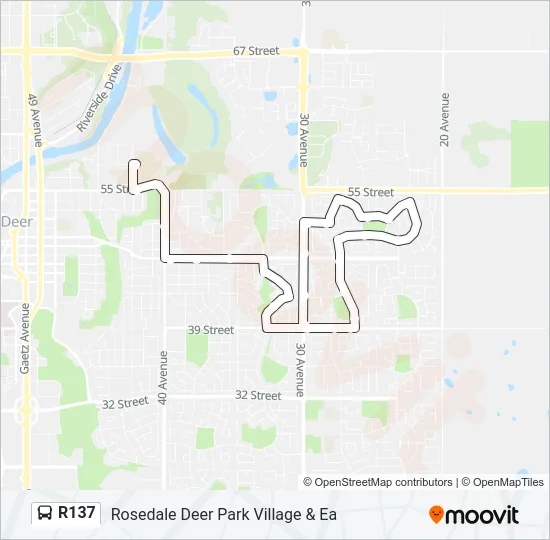 R137 Bus Line Map