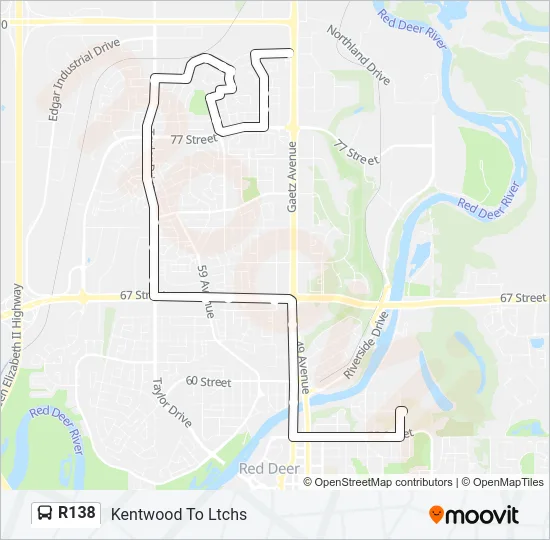 R138 Bus Line Map