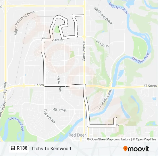 R138 Bus Line Map